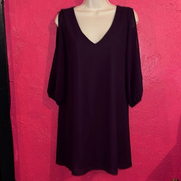 Lulu’s Shifting Dears Plum Purple Long sleeve dress Sz XS. - Picture 6 of 16